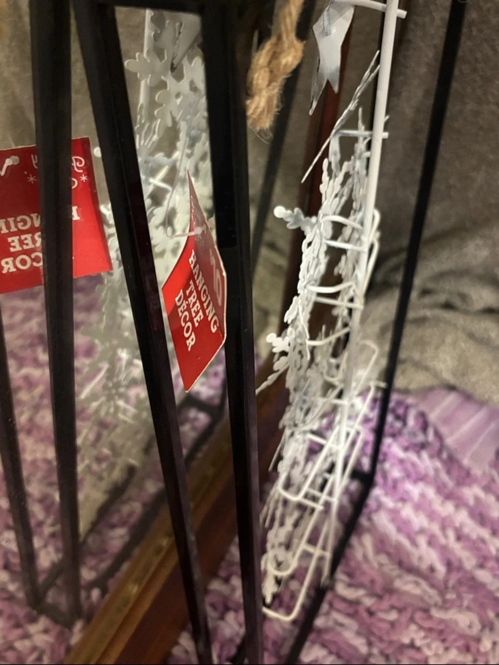 Home Holiday White Snowflake Tree Wall Hanging - Unbranded